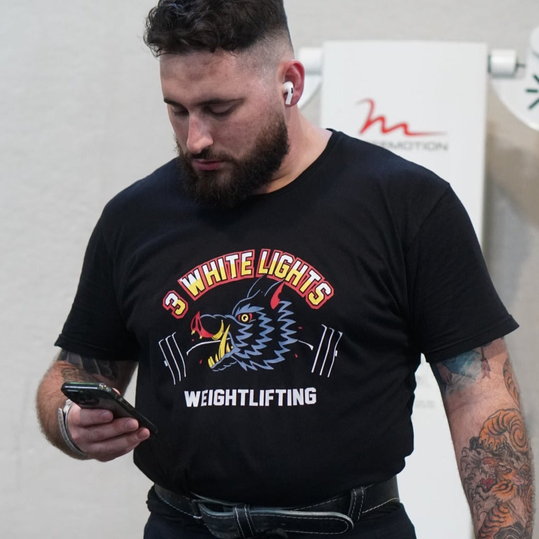 THREE WHITE LIGHTS BOAR